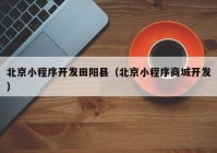 北京小程序開發(fā)田陽縣（北京小程序商城開發(fā)）