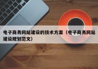 電子商務網(wǎng)站建設的技術方案（電子商務網(wǎng)站建設規(guī)劃范文）