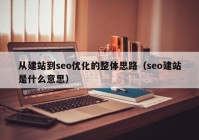 從建站到seo優(yōu)化的整體思路（seo建站是什么意思）