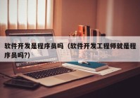軟件開發(fā)是程序員嗎（軟件開發(fā)工程師就是程序員嗎?）
