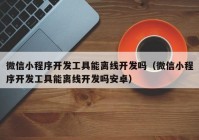 微信小程序開發(fā)工具能離線開發(fā)嗎（微信小程序開發(fā)工具能離線開發(fā)嗎安卓）