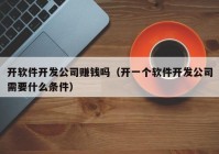 開軟件開發(fā)公司賺錢嗎（開一個軟件開發(fā)公司需要什么條件）