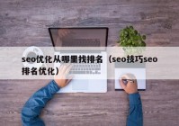 seo優(yōu)化從哪里找排名（seo技巧seo排名優(yōu)化）