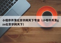 小程序開發(fā)北京華網(wǎng)天下專業(yè)（小程序開發(fā)gza北京華網(wǎng)天下）