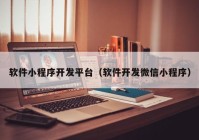 軟件小程序開發(fā)平臺（軟件開發(fā)微信小程序）