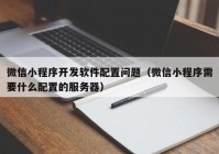 微信小程序開發(fā)軟件配置問題（微信小程序需要什么配置的服務器）