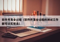 軟件開(kāi)發(fā)全過(guò)程（軟件開(kāi)發(fā)全過(guò)程的測(cè)試工作都可以實(shí)現(xiàn)自）