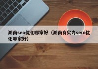 湖南seo優(yōu)化哪家好（湖南有實(shí)力sem優(yōu)化哪家好）