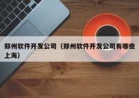 鄭州軟件開(kāi)發(fā)公司（鄭州軟件開(kāi)發(fā)公司有哪些上海）
