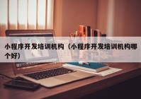 小程序開發(fā)培訓(xùn)機(jī)構(gòu)（小程序開發(fā)培訓(xùn)機(jī)構(gòu)哪個(gè)好）