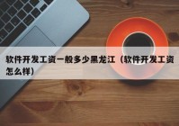 軟件開發(fā)工資一般多少黑龍江（軟件開發(fā)工資怎么樣）
