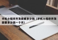 手機(jī)小程序開發(fā)需要多少錢（手機(jī)小程序開發(fā)需要多少錢一個(gè)月）