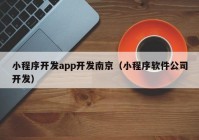 小程序開發(fā)app開發(fā)南京（小程序軟件公司開發(fā)）
