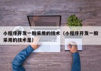 小程序開發(fā)一般采用的技術(shù)（小程序開發(fā)一般采用的技術(shù)是）